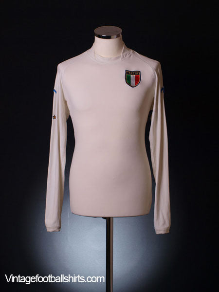 2002 Italy Away Shirt L/S XL Football Shirt