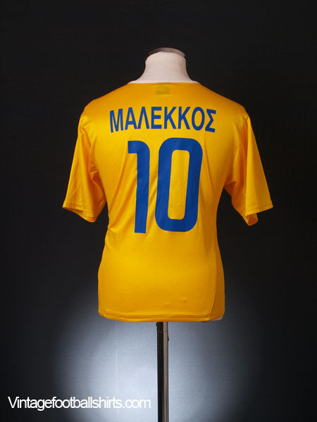 2003-04 Apoel Home Shirt Malekkos #10 S Football Shirt