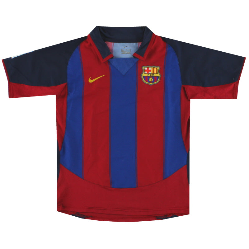 2003-04 Barcelona Nike Home Shirt M.Boys Football Shirt