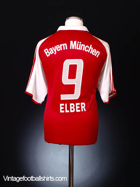 2003-04 Bayern Munich Home Shirt Elber #9 L Football Shirt