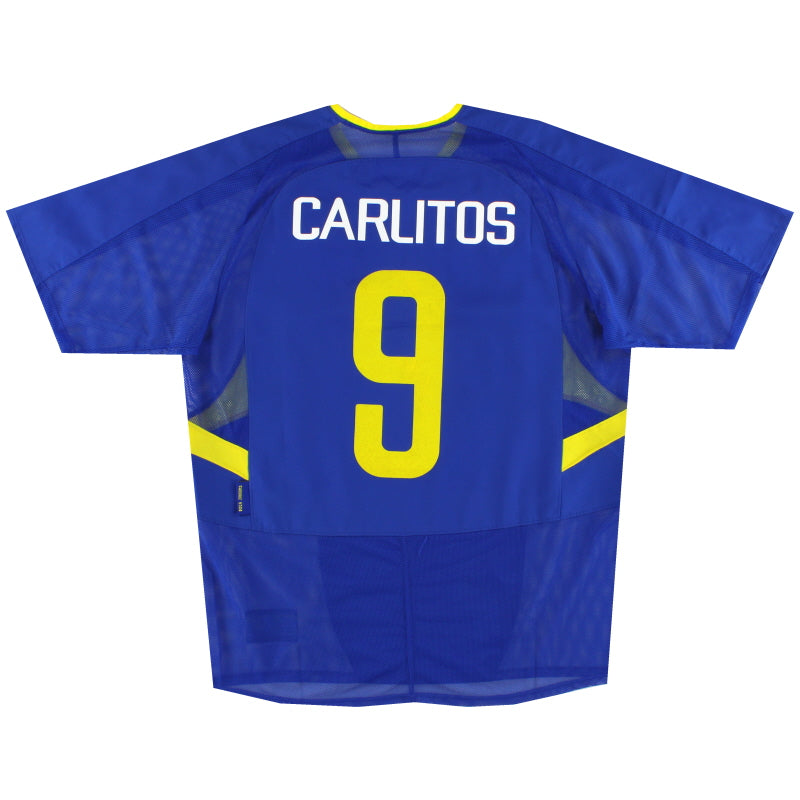 2003-04 Boca Juniors Nike PI Home Shirt Carlitos #9 *As New* M Football Shirt