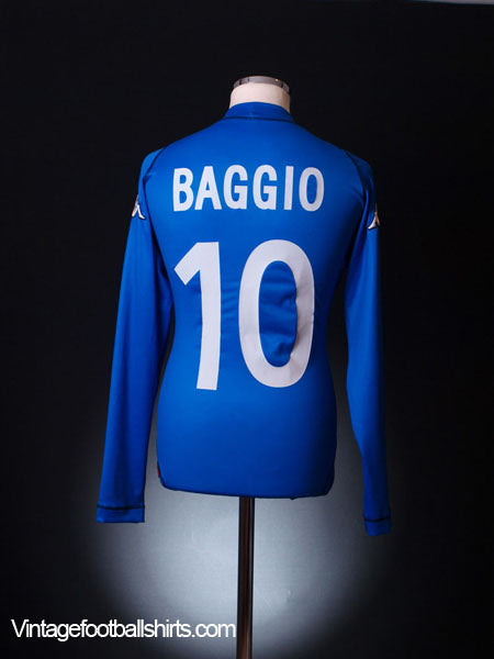 2003-04 Brescia Home Shirt Baggio L/S L Football Shirt