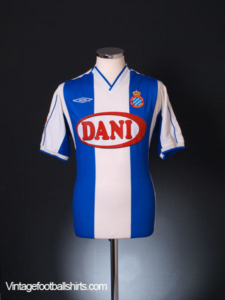2003-04 Espanyol Home Shirt M Football Shirt