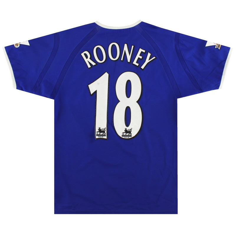 2003-04 Everton Puma Home Shirt Rooney #18 L.Boys Football Shirt