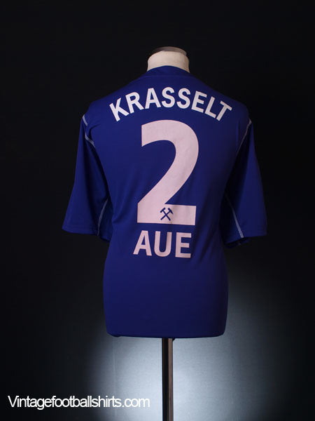 2003-04 FC Erzgebirge Aue Home Shirt Krasselt #2 XXXL Football Shirt