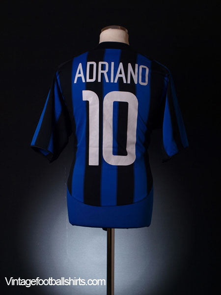 2003-04 Inter Milan Home Shirt Adriano #10 XL Football Shirt