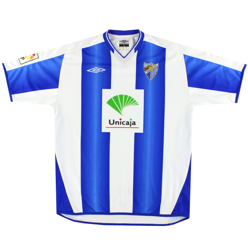 2003-04 Malaga Umbro Home Shirt L Football Shirt