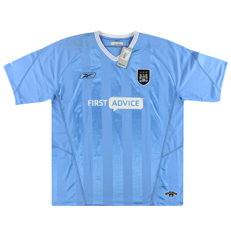 2003-04 Manchester City Reebok Home Shirt *w/tags* XL Football Shirt