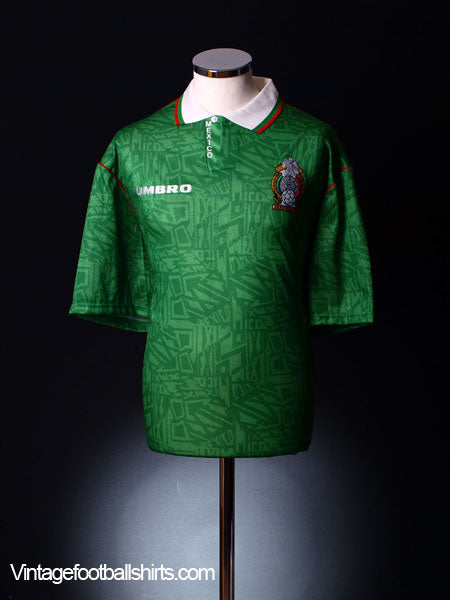 1994 Mexico Home Shirt L Football Shirt