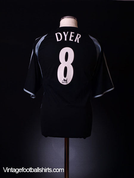 2003-04 Newcastle Away Shirt Dyer #8 L Football Shirt