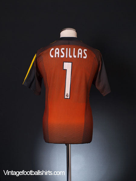 2003-04 Real Madrid Goalkeeper Shirt Casillas #1 S Football Shirt
