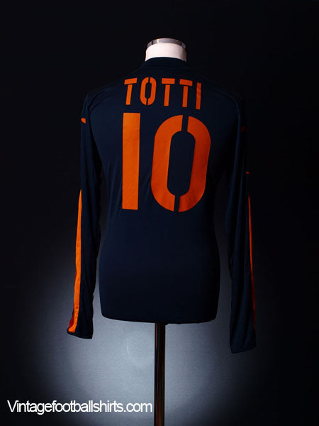2003-04 Roma Cup Shirt Totti #10 L/S L Football Shirt