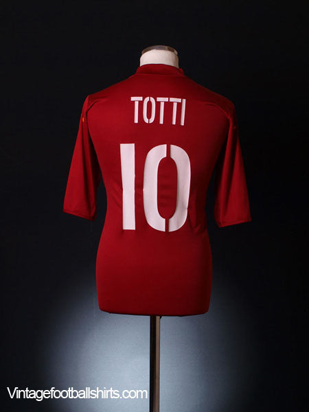 2003-04 Roma Home Shirt Totti #10 L Football Shirt