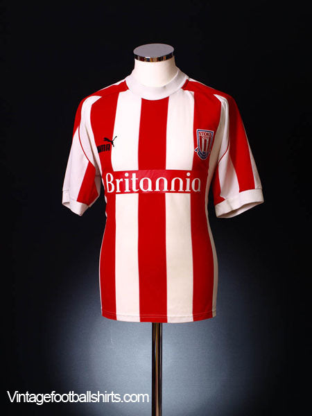 2003-04 Stoke City Home Shirt #2 L Football Shirt