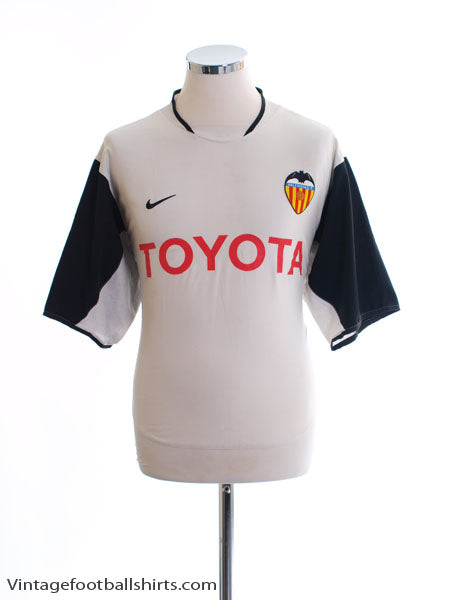 2003-04 Valencia Home Shirt L Football Shirt
