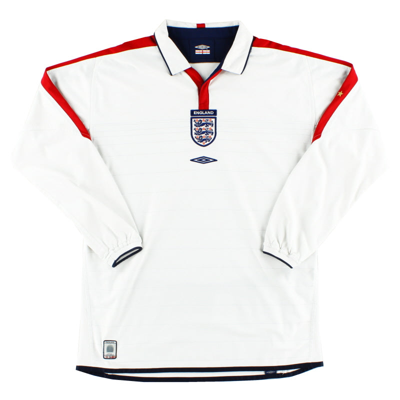 2003-05 England Umbro Home Shirt L/S M Football Shirt