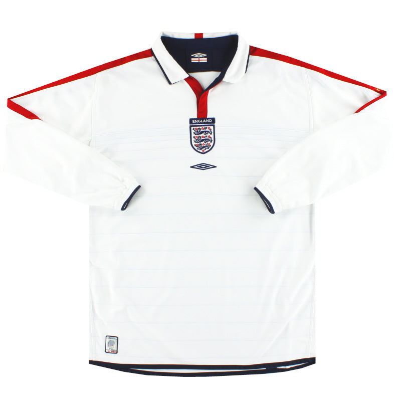 2003-05 England Umbro Home Shirt L/S *Mint* L Football Shirt