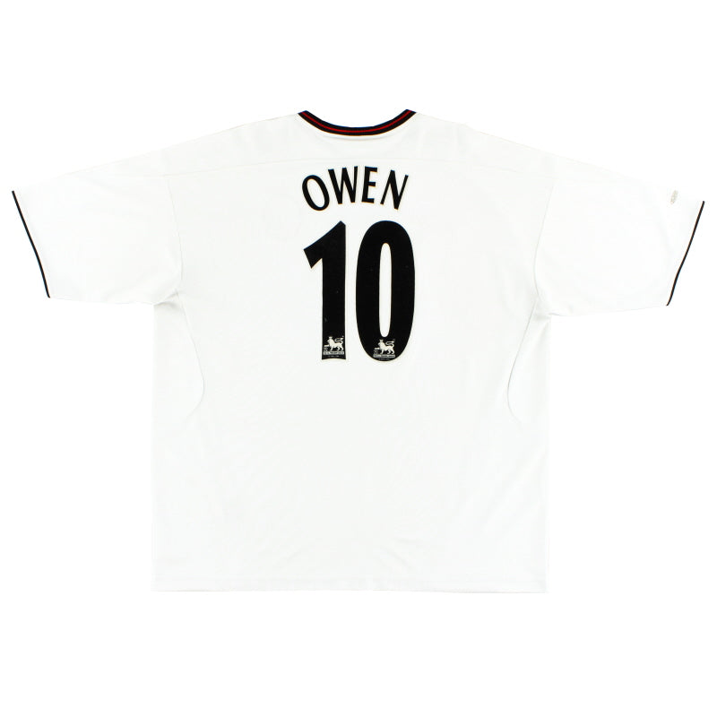 2003-05 Liverpool Reebok Away Shirt Owen #10 XXL Football Shirt