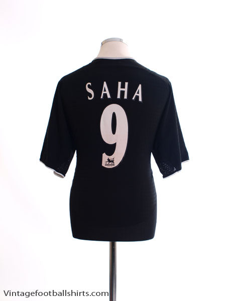2003-05 Manchester United Away Shirt Saha #9 L Football Shirt