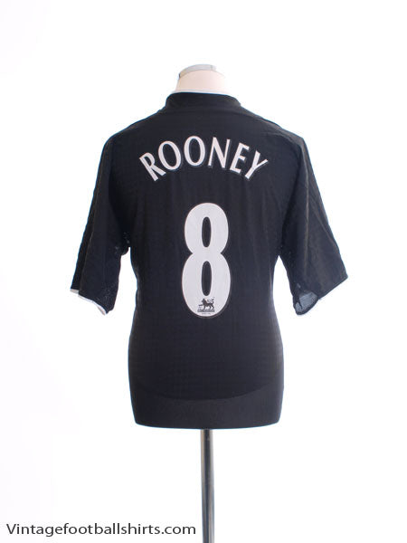 2003-05 Manchester United Away Shirt Rooney #8 L Football Shirt