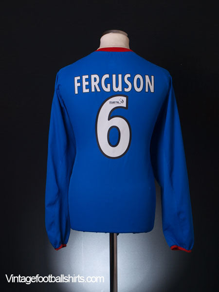 2003-05 Rangers Home Shirt Ferguson #6 L/S XL Football Shirt