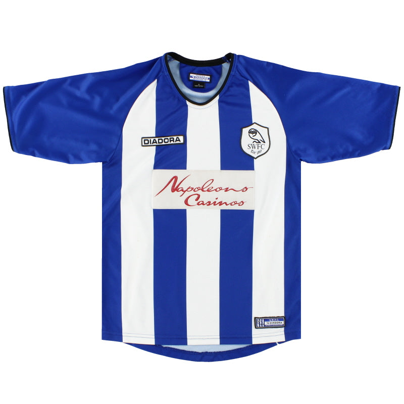 2003-05 Sheffield Wednesday Diadora Home Shirt L.Boys Football Shirt