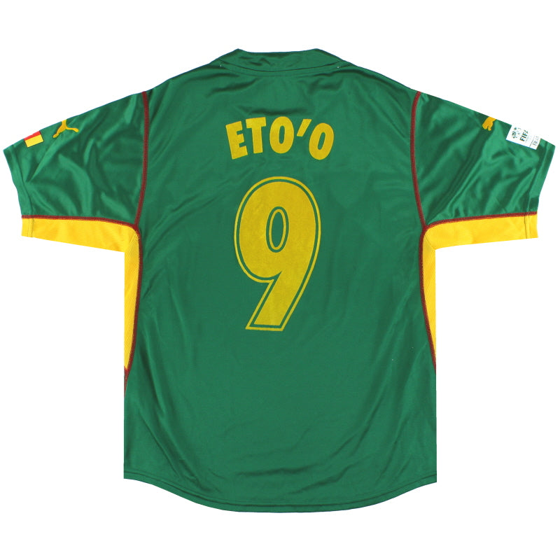 2003 Cameroon Puma Home Shirt Eto'o #9 XL Football Shirt