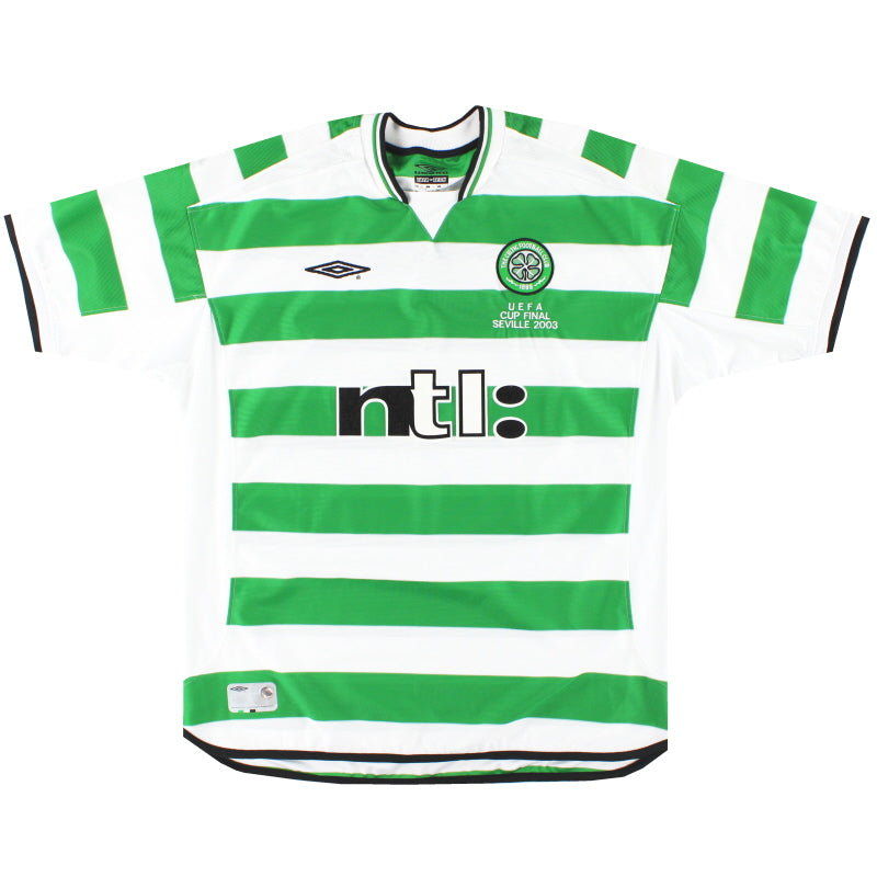 2003 Celtic Umbro 'Seville 2003' Home Shirt *As New* XL Football Shirt