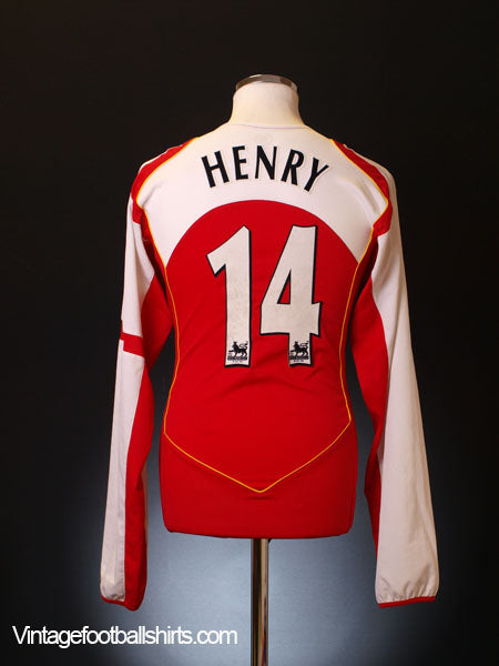 2004-05 Arsenal home Shirt Henry #14 L/S L Football Shirt