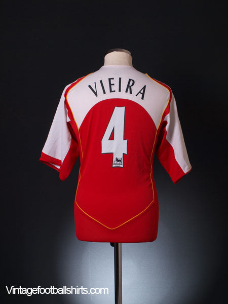 2004-05 Arsenal Home Shirt Vieira #4 L Football Shirt