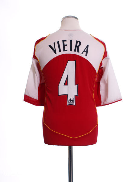 2004-05 Arsenal Home Shirt Vieira #4 XL Football Shirt