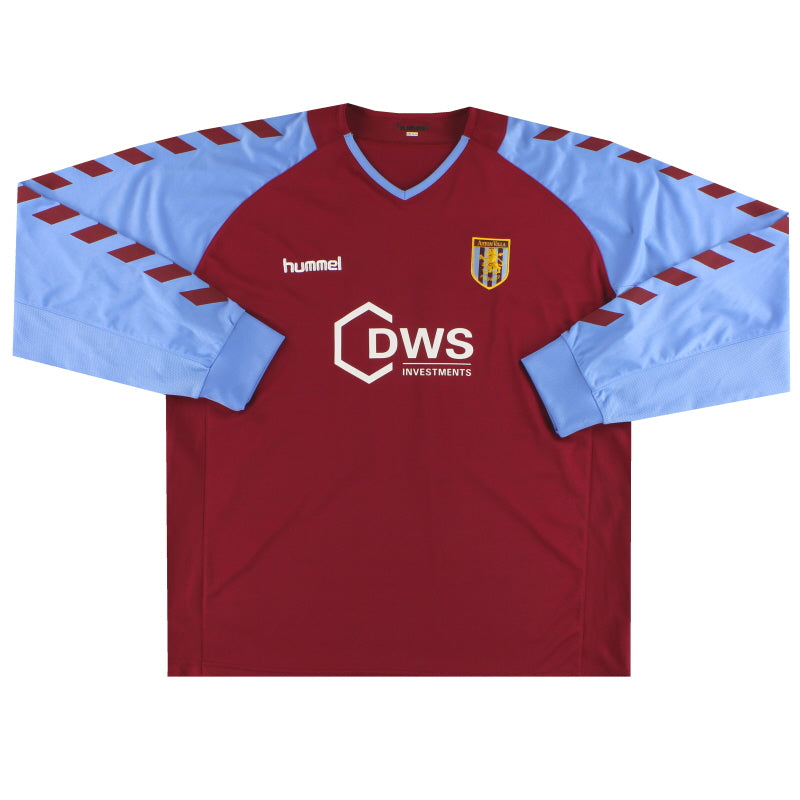 2004-05 Aston Villa Hummel Home Shirt L/S #14 XL Football Shirt