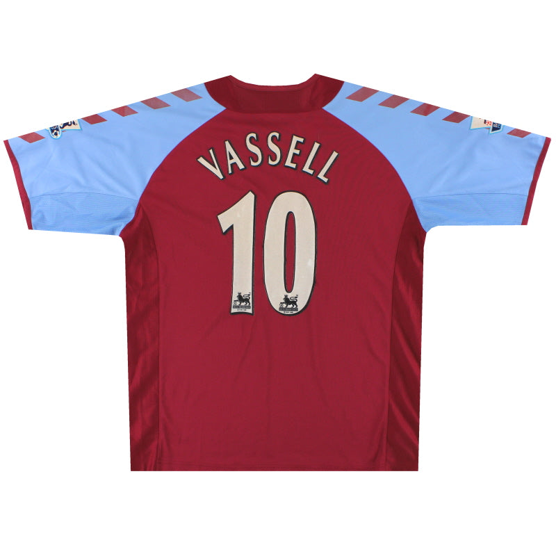 2004-05 Aston Villa Hummel Home Shirt Vassell #10 L Football Shirt