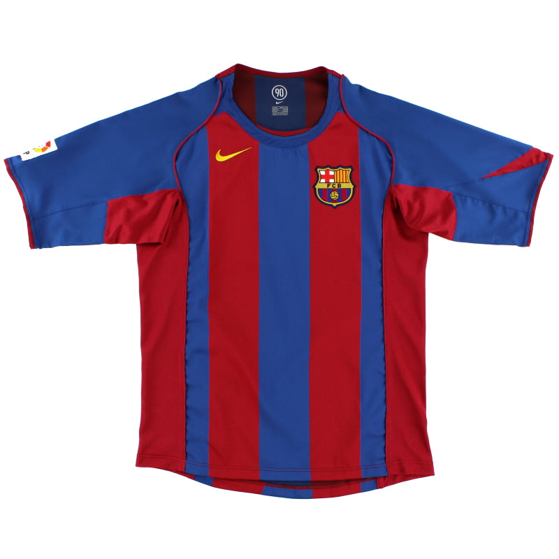 2004-05 Barcelona Home Shirt #7 L Football Shirt