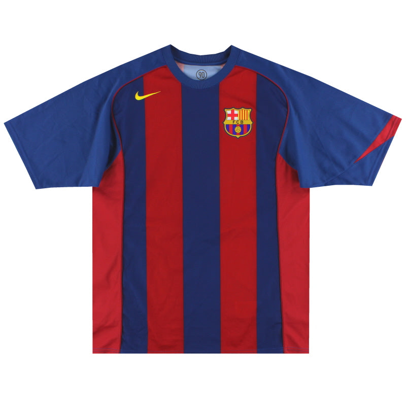 2004-05 Barcelona Nike Basic Home Shirt L Football Shirt