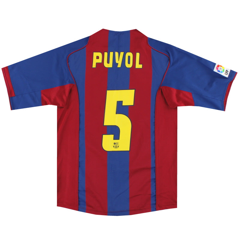 2004-05 Barcelona Nike Home Shirt Puyol #5 M Football Shirt
