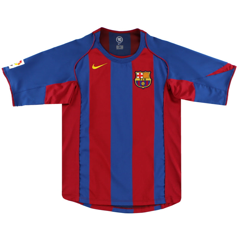 2004-05 Barcelona Nike Home Shirt *Mint* L Football Shirt