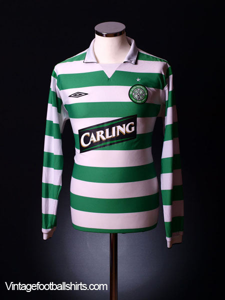 2004-05 Celtic Home Shirt L/S L Football Shirt