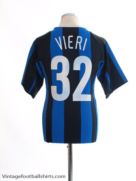 2004-05 Inter Milan Home Shirt Vieri #32 S Football Shirt