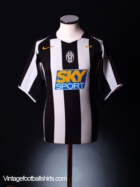 2004-05 Juventus Home Shirt L.Boys Football Shirt