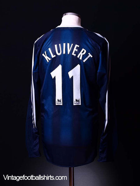 2004-05 Newcastle Away Shirt *Kluivert No11* *LS* L Football Shirt