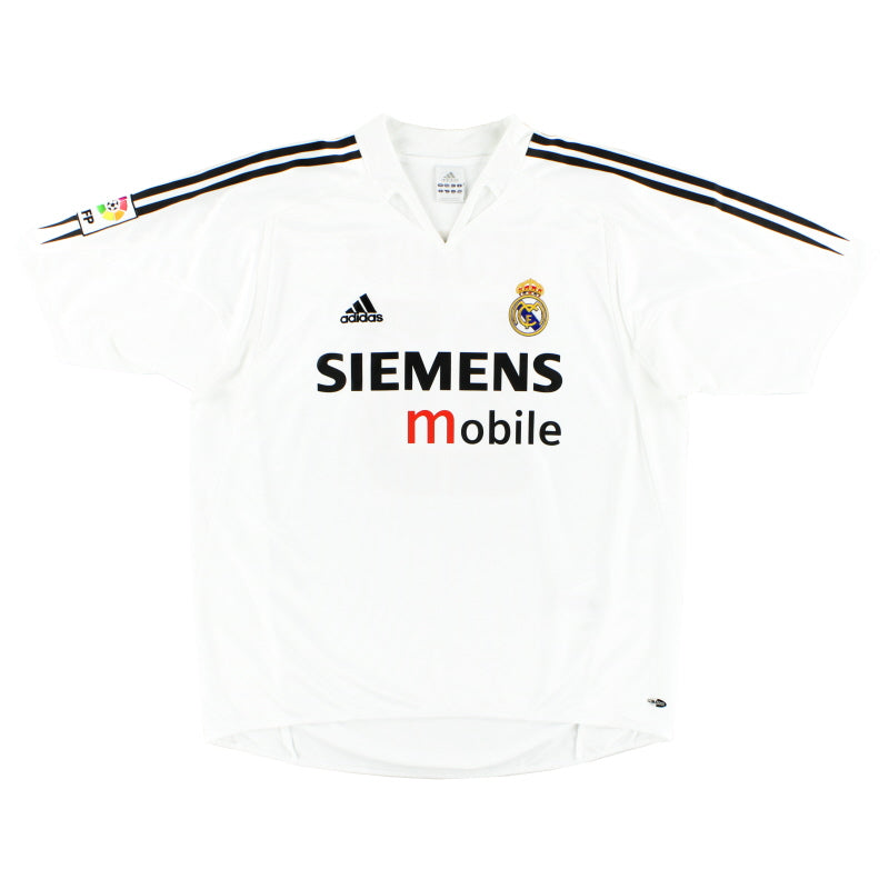 2004-05 Real Madrid adidas Home Shirt S Football Shirt