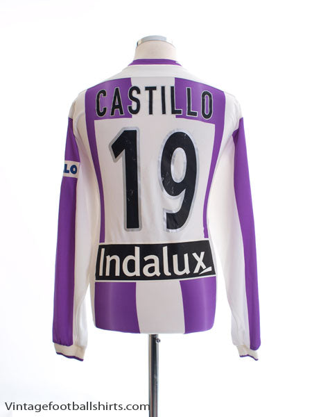 2004-05 Real Valladolid Home Shirt Castillo #19 L/S XL Football Shirt