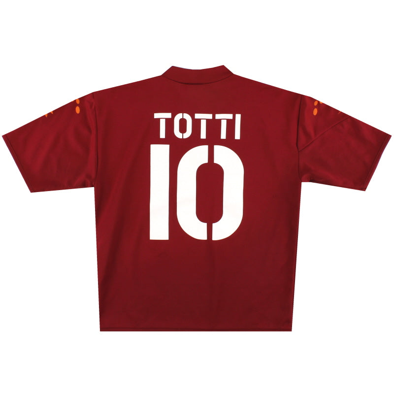 2004-05 Roma Diadora Home Shirt Totti #10 L.Boys Football Shirt