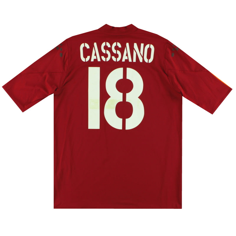 2004-05 Roma Diadora 'Limited Edition' Home Shirt Cassano #18 XXL Football Shirt