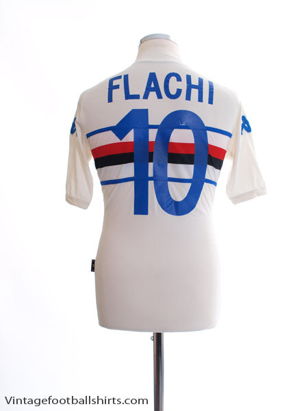 2004-05 Sampdoria Away Shirt Flachi #10 M Football Shirt