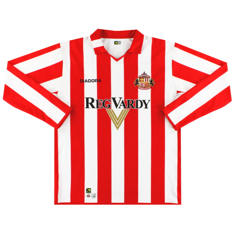 2004-05 Sunderland Diadora Home Shirt L/S *Mint* L Football Shirt