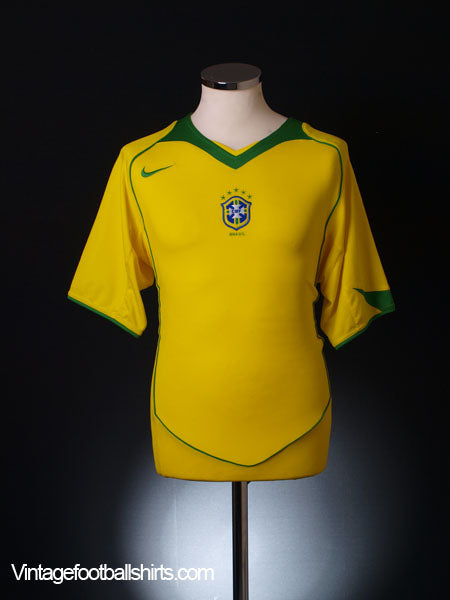 2004-06 Brazil Home Shirt M Football Shirt