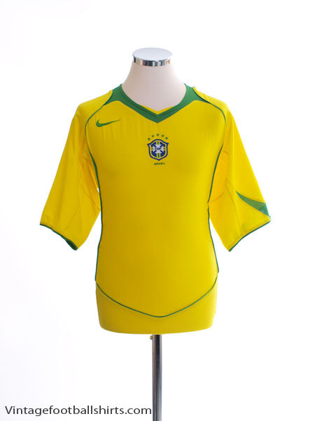 2004-06 Brazil Home Shirt M Football Shirt