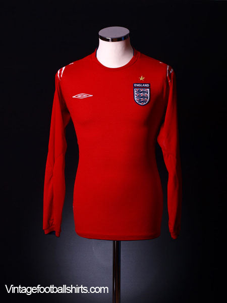 2004-06 England Away Shirt L/S L Football Shirt